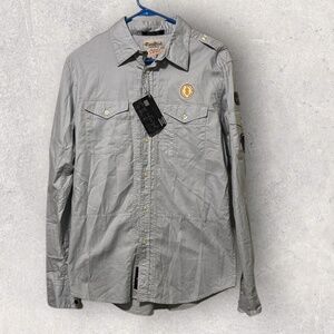 NWT Free Shirt Long Sleeve Button Down Shirt Size L